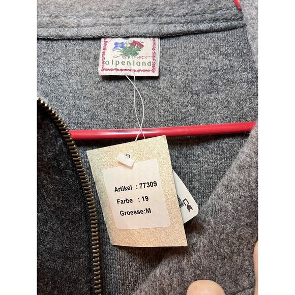 ALPENLAND Sport Mens Gray 1/4 Zip pullover Poly/Wool/Linen Blend Medium - Picture 7 of 14